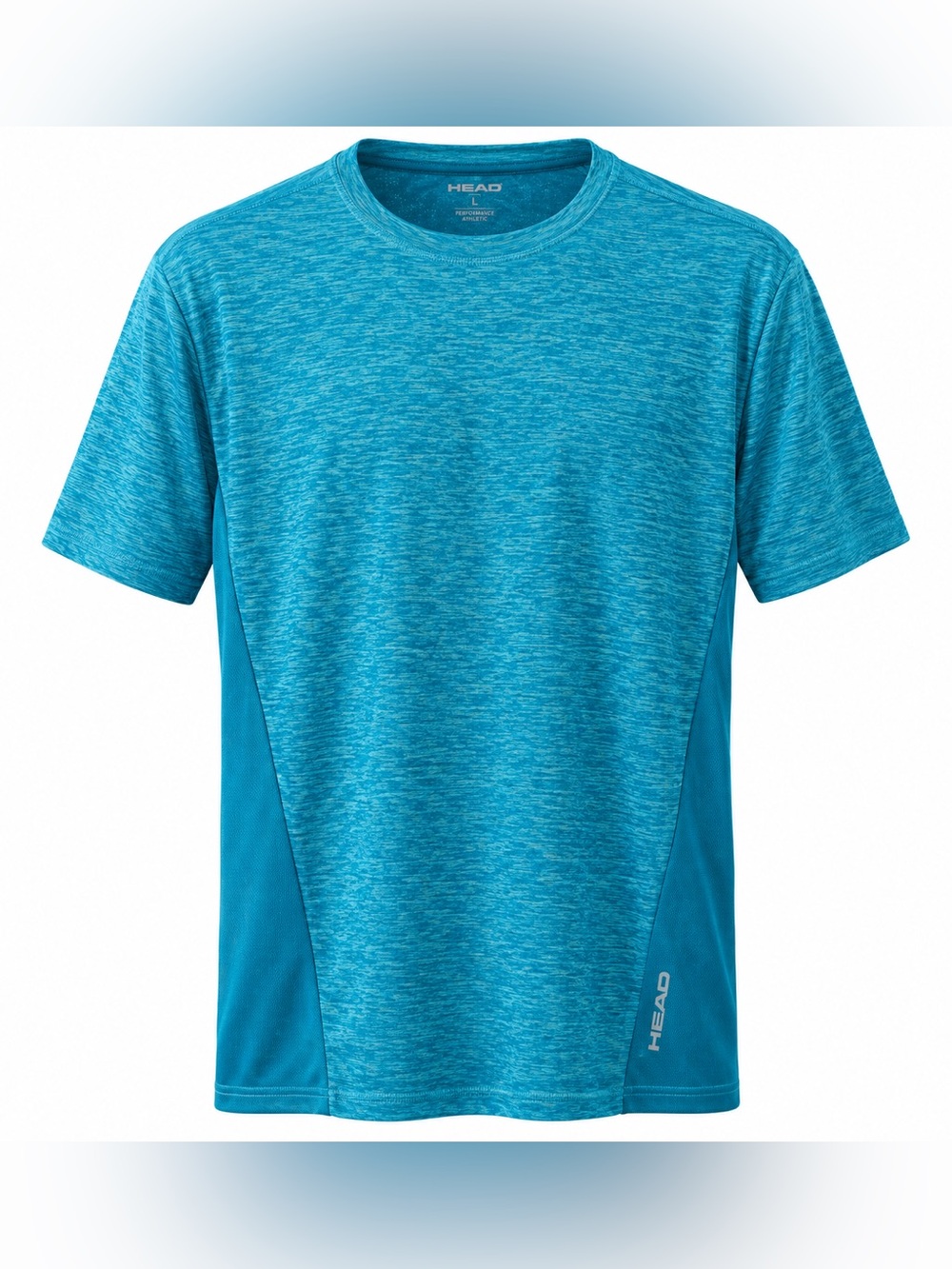 HEAD Men's Blue Heather Mesh Performance Athletic T-Shirt Small